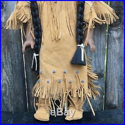 American Girl Kaya Native American Doll Weaving Loom Traditional Deerskin Outfit