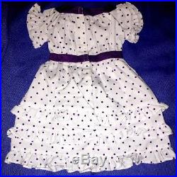 American Girl Kirsten Midsummer Outfit with Dotted Dress, Flowers, Basket