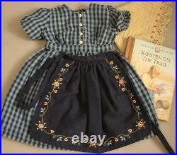 American Girl Kirsten On the Trail Outfit Dress, Apron, Shawl, Book