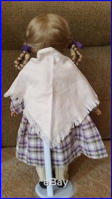 American Girl Kirsten Plaid Dress Promise Outfit Complete with Ribbons