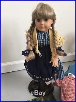American Girl Kirsten (Retired) with mult outfits, bedroom, scene & setting book