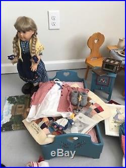 American Girl Kirsten (Retired) with mult outfits, bedroom, scene & setting book