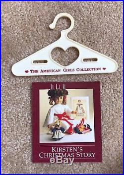 American Girl Kirsten Saint Lucia Christmas Outfit Gown, Wreath, Doll, Socks +
