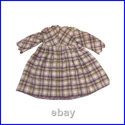 American Girl Kirsten purple plaid Promise outfit, Rare, HTF, Retired Dress ONLY