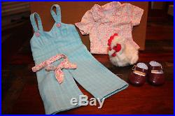 American Girl Kit Chicken Keeping Outfit 2015 Special Edition Set Overalls NEW