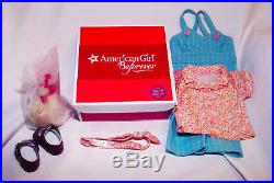 American Girl Kit Chicken Keeping Outfit 2015 Special Edition Set Overalls NIB
