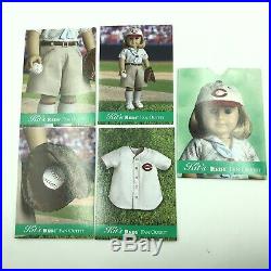 American Girl Kit Cincinnati Reds Fan Outfit Baseball Glove Ball Cards COMPLETE