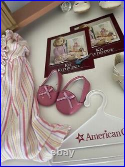 American Girl Kit Kittredge 18 Meet Outfit Barrette Floral Dress Pjs Huge Lot