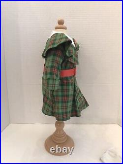 American Girl Kit Kittredge's Plaid Christmas Dress Outfit Excellent Condition