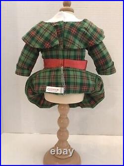 American Girl Kit Kittredge's Plaid Christmas Dress Outfit Excellent Condition