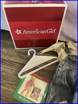 American Girl Kit Overall/Hobo Outfit And Boots Retired NEW NRFB-DOLL NOT