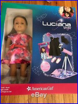 American Girl Luciana Doll and BookTelescope Outfit Accessories NEW NIB 18 inch