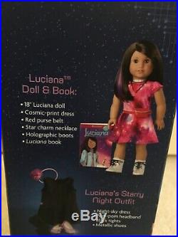American Girl Luciana Vega Brand New w Book 2 Outfits and Accessories