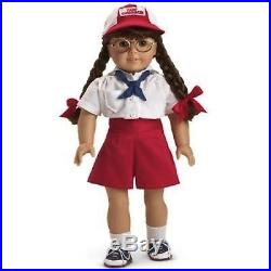American Girl MOLLY DOLL + Molly's CAMP OUTFIT + book Emily's friend