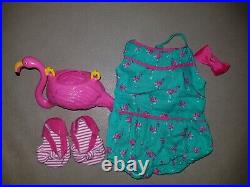 American Girl Maryellen's Flamingo Swim Outfit Set RARE Retired(not complete)