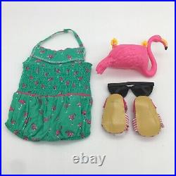 American Girl Maryellens Flamingo Swim Outfit & AG Swim Accessories