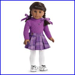 American Girl Melody Birthday Outfit Sweater Skirt Hair Ribbons Shoes Tights