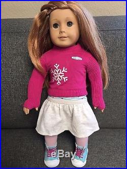 American Girl Mia in original Meet Outfit + extra set of practice clothes (new)