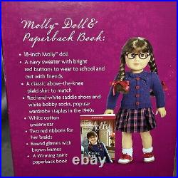 American Girl Molly 1944 Doll, Book, Write to Sleep Pajamas and accessories set