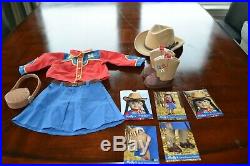 American Girl Molly Dude Ranch Outfit with Boots & Cards