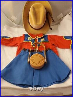 American Girl Molly Dude Ranch Outfit with Canteen and Embroidered Boots. NIB