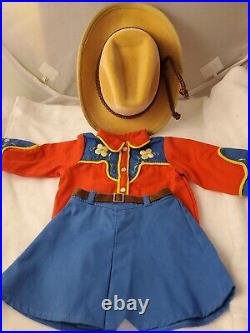 American Girl Molly Dude Ranch Outfit with Canteen and Embroidered Boots. NIB