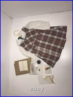 American Girl Molly School Plaid Jumper Blouse Outfit Pleasant Company Retired