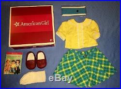 American Girl Molly Skating Outfit with Skirt, Bow, Loafers, Cards IN BOX