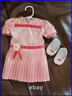American Girl Molly's Recital Outfit Dress & Shoes Only Retired 2009 EXCELLENT