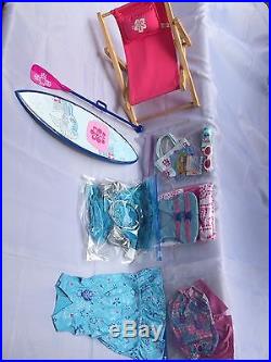 American Girl Of The Year Kanani 2011 NEW HEAD, in box, Paddleboard, Outfits