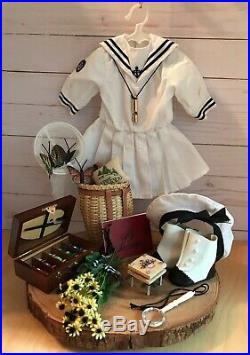 American Girl Pleasant Co RETIRED Samantha 1992 Summer Outfit with Accessories Set