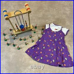 American Girl Pleasant Company Doll 1998 Croquet Set & Birthday Outfit! HTF