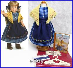 American Girl Pleasant Company KIRSTEN CHECKED TRAIL DRESS OUTFIT Apron Scarf +