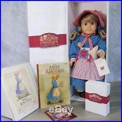 American Girl Pleasant Company KIRSTEN DOLL In MEET OUTFIT Shoes Accessories BOX