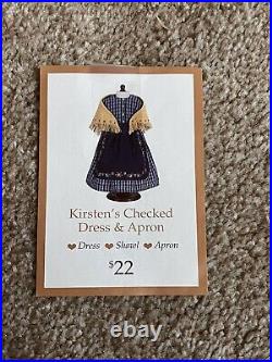 American Girl Pleasant Company Kirsten On The Trail Checked Dress Outfit Retired