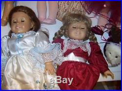 American Girl Pleasant Doll Company. Lot 6 Dolls, outfits over 80 total pieces