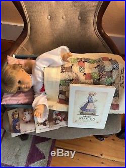 American Girl RETIRED KIRSTEN LARSON doll with bed and lot of mint outfits