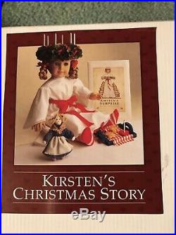 American Girl Retired Kirstens Christmas Story With Outfit Complete