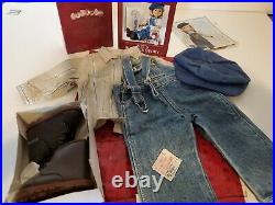 American Girl Retired Kit Hobo Overalls Outfit and Work Boots