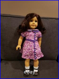 American Girl Ruthie Retired In Meet Outfit with Book (F8840) & Holiday Dress