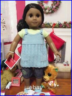 American Girl SONALI Doll New in Box 3, Full Meet Outfit and Book