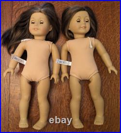 American Girl Saige 2 TWIN DOLLS Clothes Cheerleader Volleyball Brown Eyes Lot
