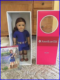 American Girl Saige Doll + Book + Sweater Outfit + Accessories New in Box NIB