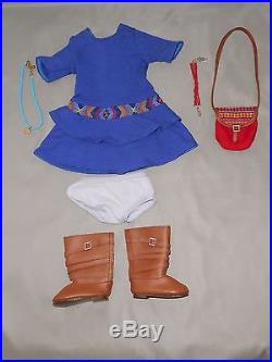 American Girl Saige Doll Lot Pierced Ears Outfits