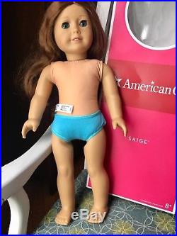 American Girl Saige Sage Doll GOTY 2013 Helmet Hat Outfits Accessories Books Box