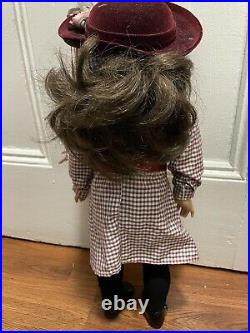 American Girl Samantha Doll In Meet Outfit With Accessories Hat Purse Original Box