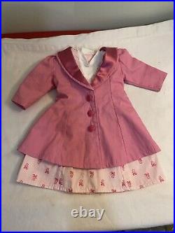 American Girl Samantha Flower Picking Outfit with Pink Travel Coat Trench