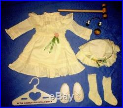 American Girl Samantha Lawn Party Croquet Dress Outfit with Shoes and Socks