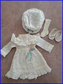 American Girl Samantha Lawn Party Outfit Dress Hat Shoes Sock