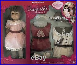 American Girl Samantha Parkington 18 Doll Book Set Bonus Dress & Coat Outfit